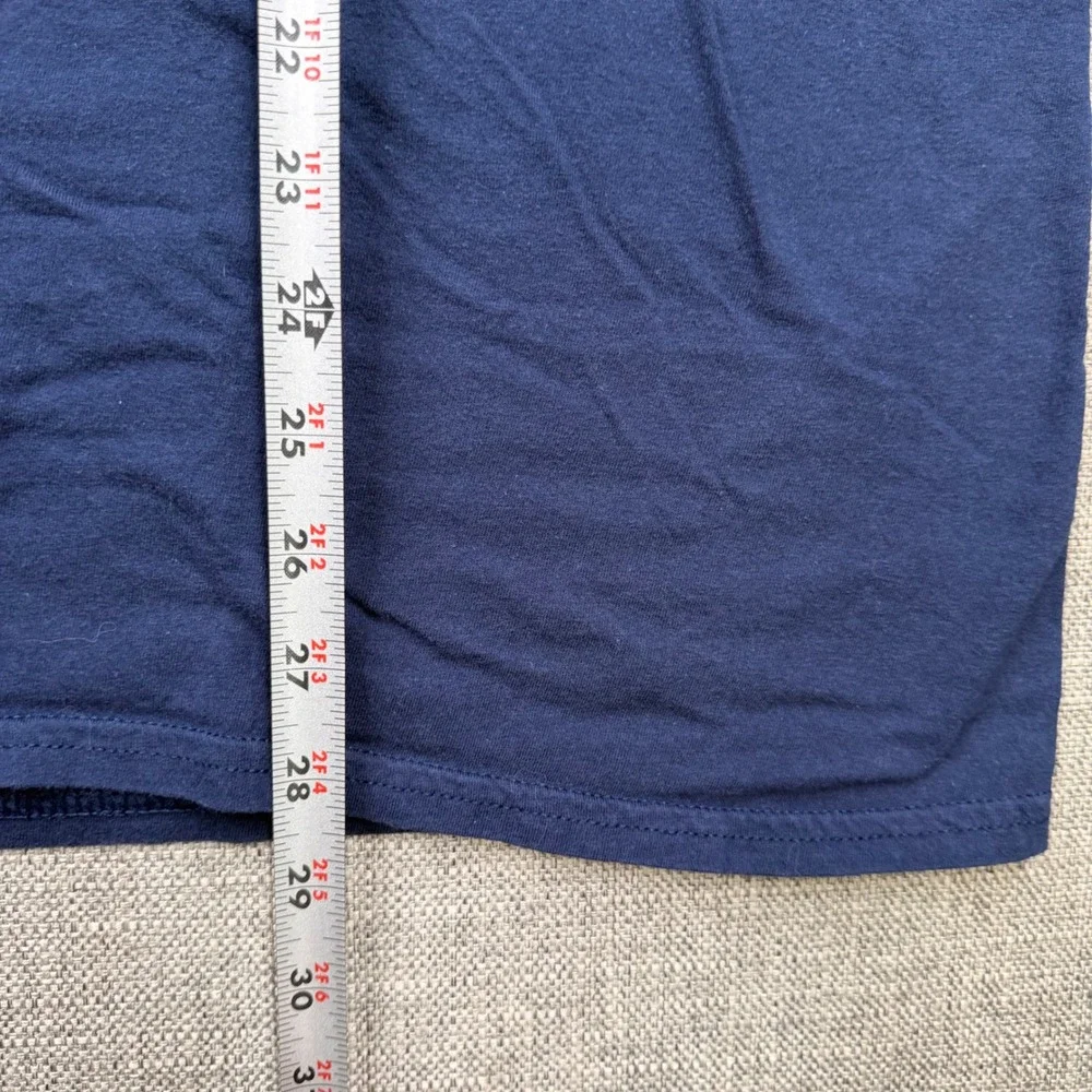 Anvil Mens University of Harbaugh Michigan Navy Blue Graphic T-Shirt 2XL 0795